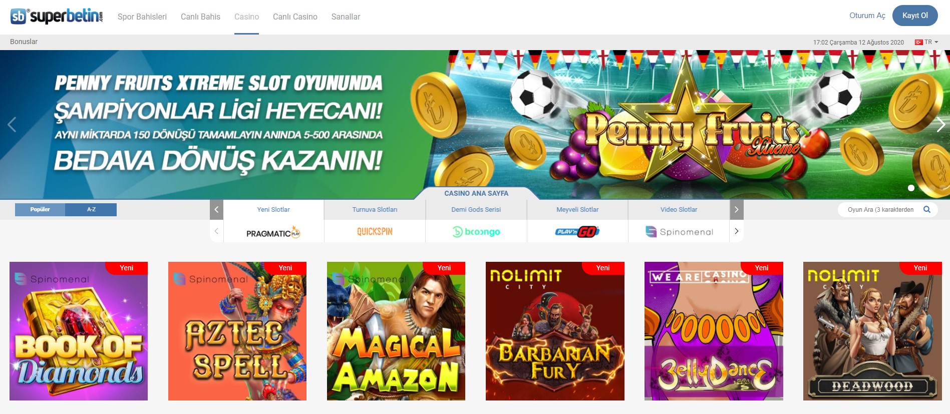 Superbetin Casino Oyunları