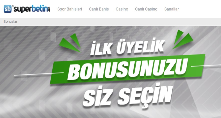 Süperbetin Hoş geldin Bonusu